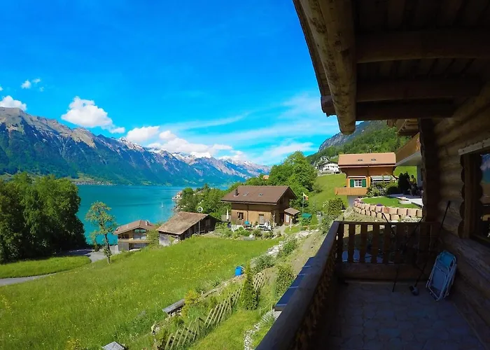 Log Near Interlaken With Panoramic View *