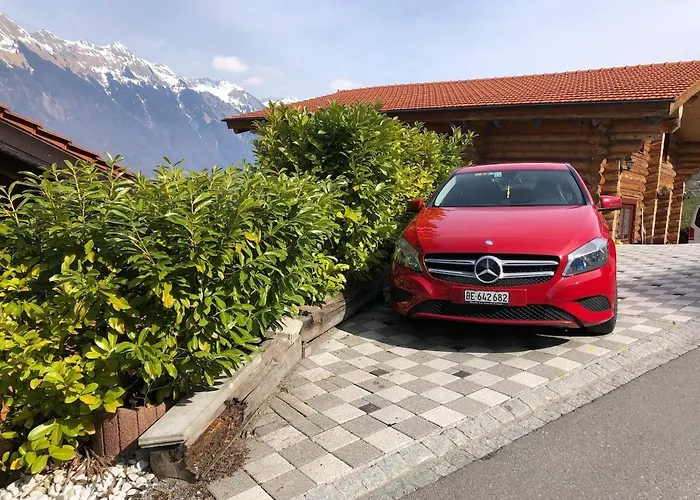 Log Near Interlaken With Panoramic View *