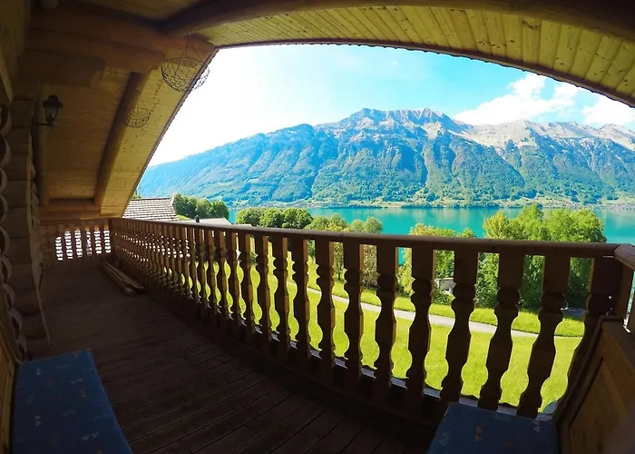Log Near Interlaken With Panoramic View 펜션 이젤발트